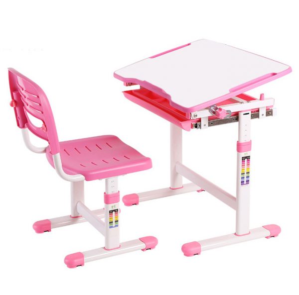 Bộ bàn ghế học sinh thông minh best desk hồng